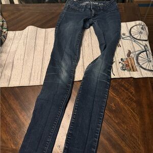 Dark wash skinny jeans